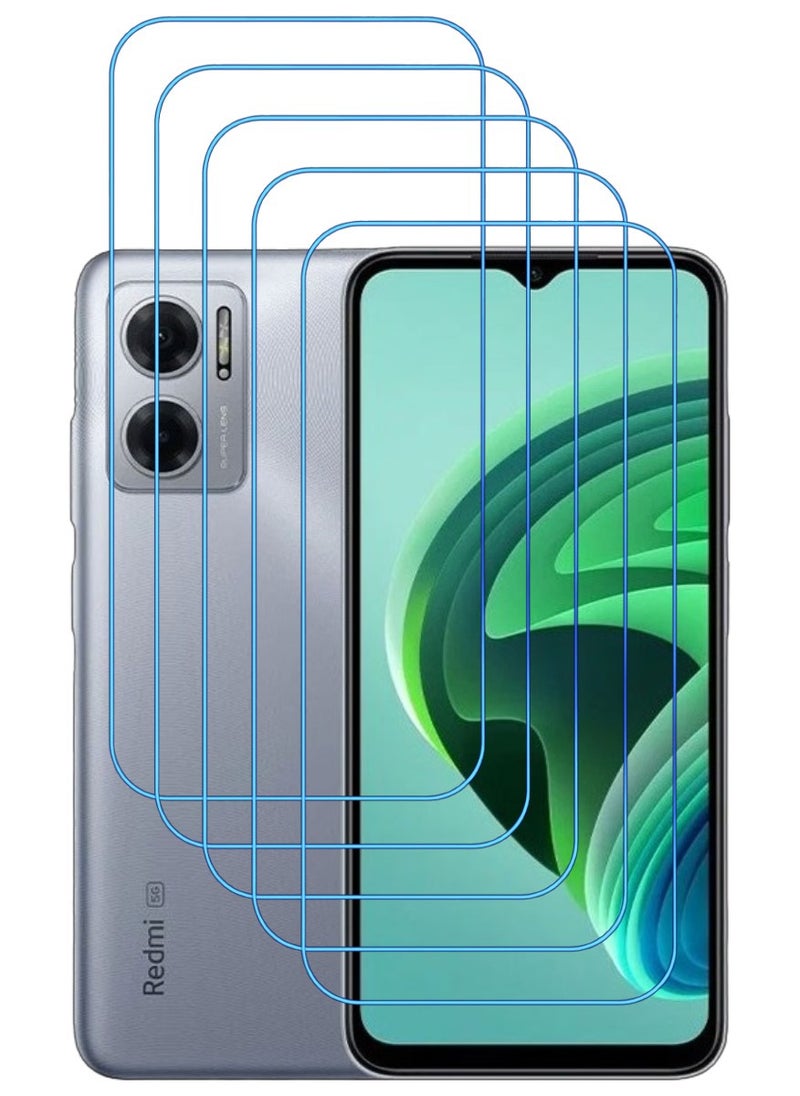 ACLIX 5 Pieces Antistatic ESD Dustproof Premium Quality High Definition Clear Tempered Glass Screen Protector Designed For Xiaomi Redmi Note 11E - Image 1