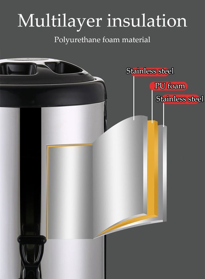 DUNISO موزع مشروبات من الفولاذ المقاوم للصدأ، دلو شاي معزول، حاوية مشروبات ساخنة وباردة، استخدام متعدد الوظائف للشاي بالحليب، القهوة، تجاري، منزلي، مدرسي، مكتبي (6 ل)  - Image 5