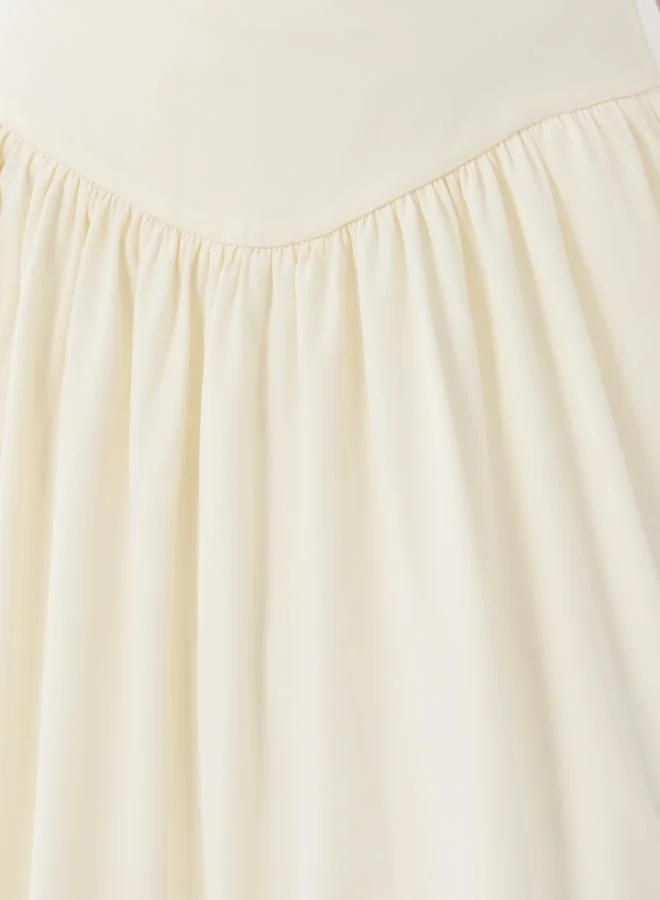 Styli Styli Solid Pleated A-Line Maxi Skirts