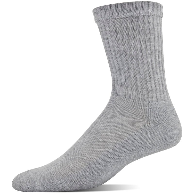 Gildan Men's Polyester Half Cushion Mid-Crew Socks, 12-Pack Sockshosiery, grey, Shoe Size: 6-12 - Image 3