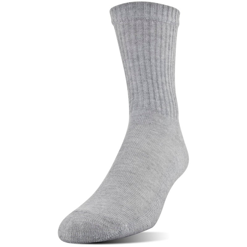 Gildan Men's Polyester Half Cushion Mid-Crew Socks, 12-Pack Sockshosiery, grey, Shoe Size: 6-12 - Image 2