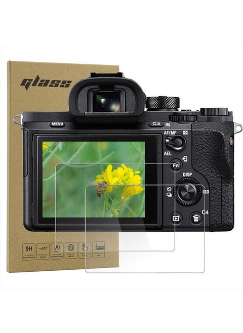 Screen Protector for Sony Alpha A1 A9 A9II A7C A7RIII A7RIV A7III A7SIII A7RII A7SII A7II, Tempered Glass for A73 A7R4 A7R3 RX1RII RX1R RX100M7/5/4 RX10M4/3/2 (Not Compatible A7IV) -2 Pack