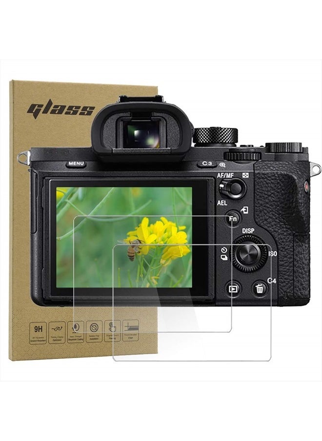 Macolink - Screen Protector for Sony Alpha A1 A9 A9II A7C A7RIII A7RIV A7III A7SIII A7RII A7SII A7II, Tempered Glass for A73 A7R4 A7R3 RX1RII RX1R RX100M7/5/4 RX10M4/3/2 (Not Compatible A7IV) -2 Pack - Image 1