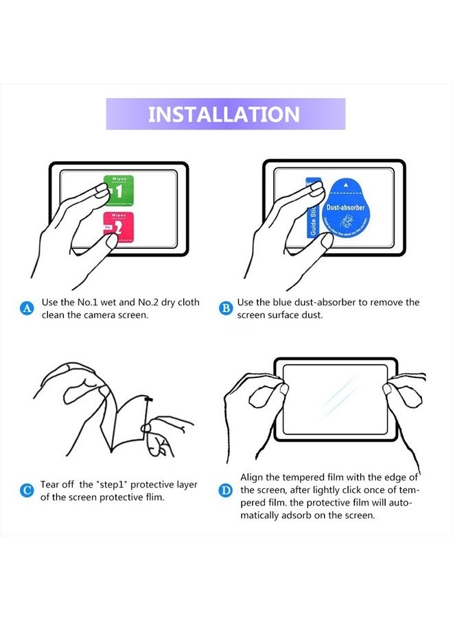 Macolink - Screen Protector for Sony Alpha A1 A9 A9II A7C A7RIII A7RIV A7III A7SIII A7RII A7SII A7II, Tempered Glass for A73 A7R4 A7R3 RX1RII RX1R RX100M7/5/4 RX10M4/3/2 (Not Compatible A7IV) -2 Pack - Image 1