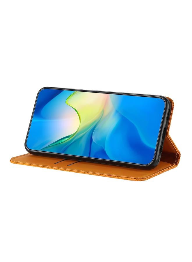 S-TOP Case For Samsung Galaxy S23+ 5G Ethnic Embossed Adsorption Leather Phone Case - Image 4