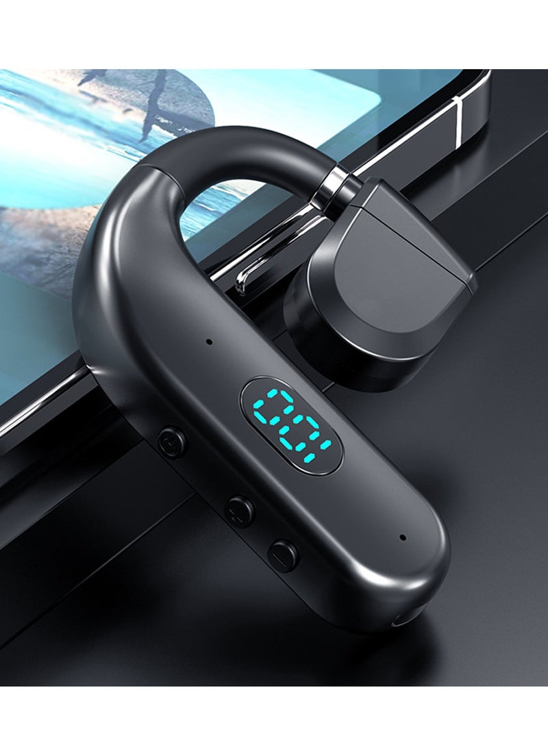 SYOSI One Ear Headset Open Ear Air-Bone Conduction Headphones Wireless Bluetooth Headset Earpiece with Microphone for Cell Phones 30H Playtime Air-Bone Conducting Ear Piece Earphones for Sports Work - Image 1