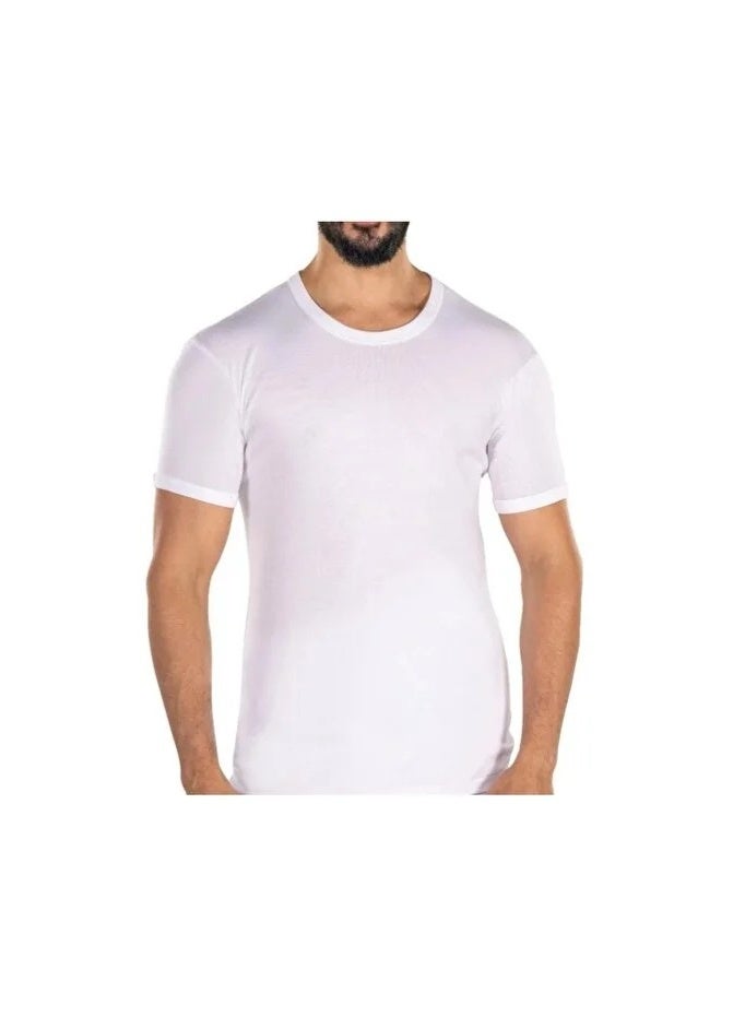 Darwish V Men's Short-Sleeve Crew-Neck Undershirts (Premium Knit) – Soft, Comfortable Cotton for Daily Wear – 6-Pack - Image 2