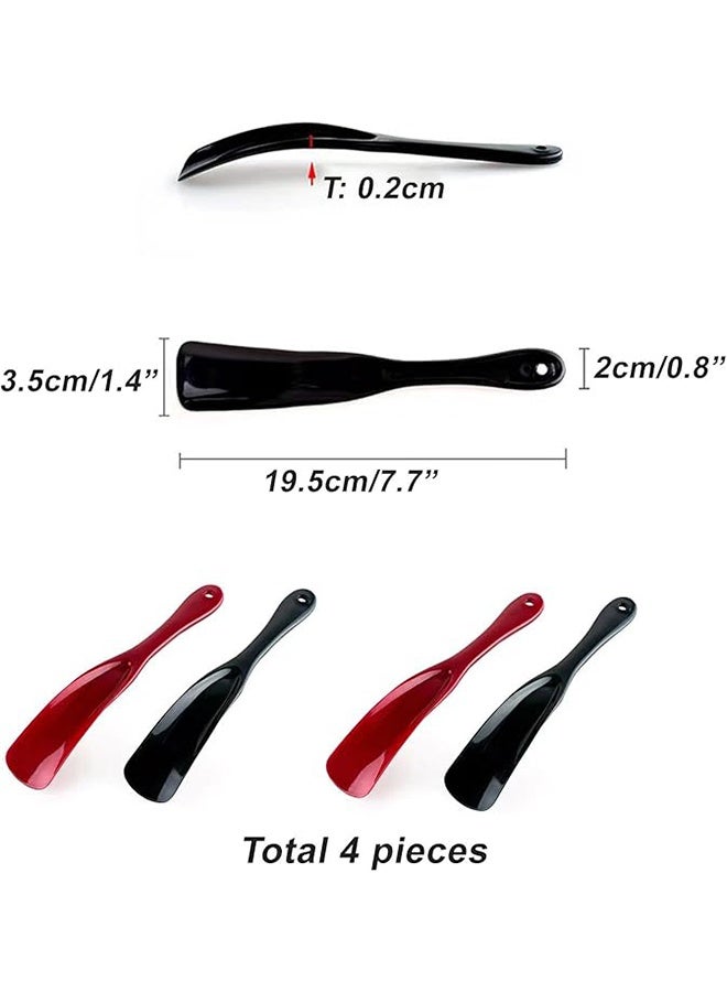 4pcs Superior Plastic Shoe Horn,Small Travel Shoehorn Home Hotel Use for Men Women Kids - Image 2