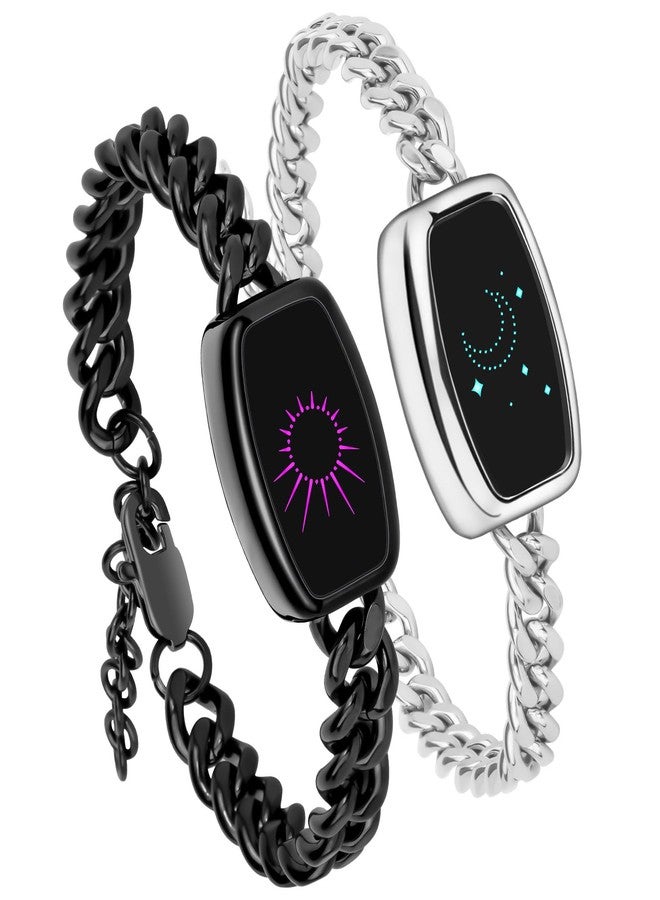 PNMNBW Long Distance Touch Bracelets for Couples, Vibration & Light up | Long Distance Couples Bracelets Relationship Gifts for Girlfriend Bluetooth Pairing Jewelry Xmas Gifts - Image 5