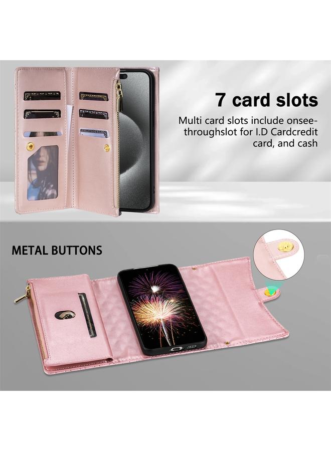 اس-توب جراب لهاتف Samsung Galaxy Note20 بسحاب ومحفظة متعددة البطاقات، جراب هاتف جلدي معيني الشكل - Image 5