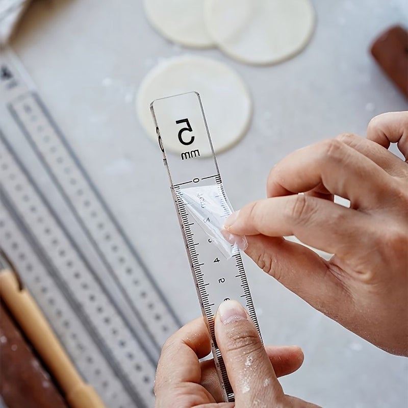 Acrylic Cookie Balancing Ruler 3mm Thick Fondant Frosting Edge Leveler Baking Tool - Image 2