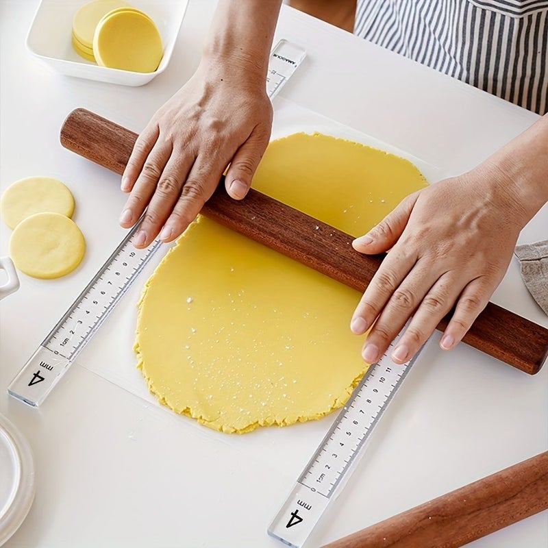 Acrylic Cookie Balancing Ruler 3mm Thick Fondant Frosting Edge Leveler Baking Tool - Image 1
