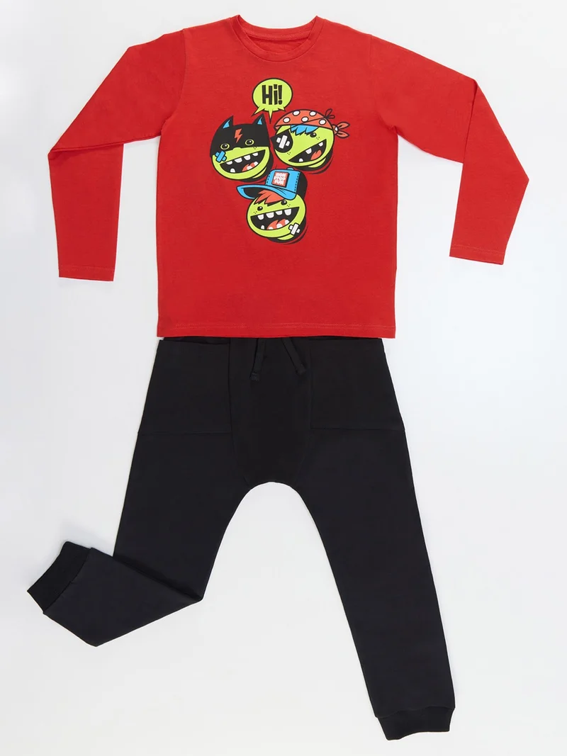 Denokids Hi Gang Boy T-Shirt Pants Set
