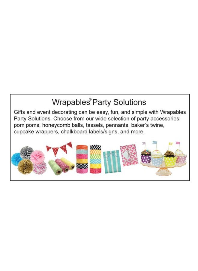 Wrapables 8" Set of 5 Tissue Pom Poms Party Decorations for Weddings, Birthday Parties Baby Showers and Nursery Décor, Light Pink - Image 3