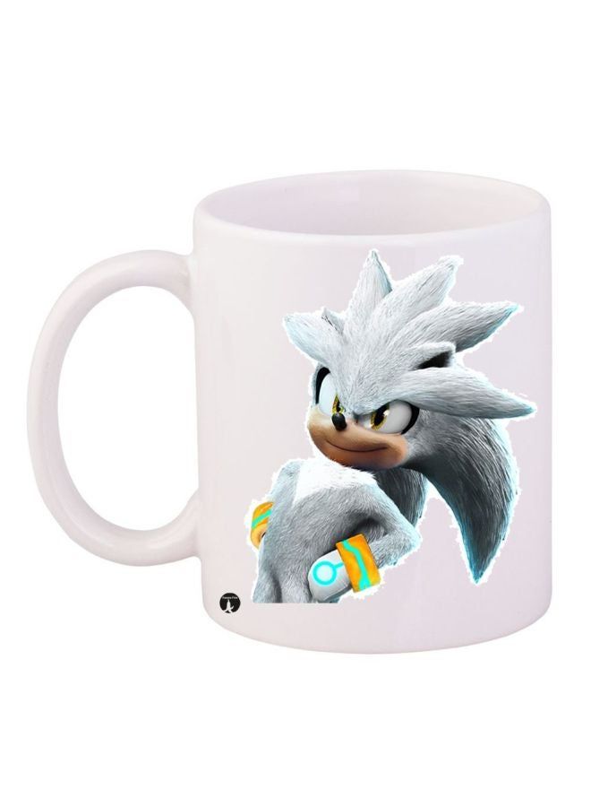 RKN Sonic Printed Coffee Mug White/Grey/Yellow 11ounce - Image 1