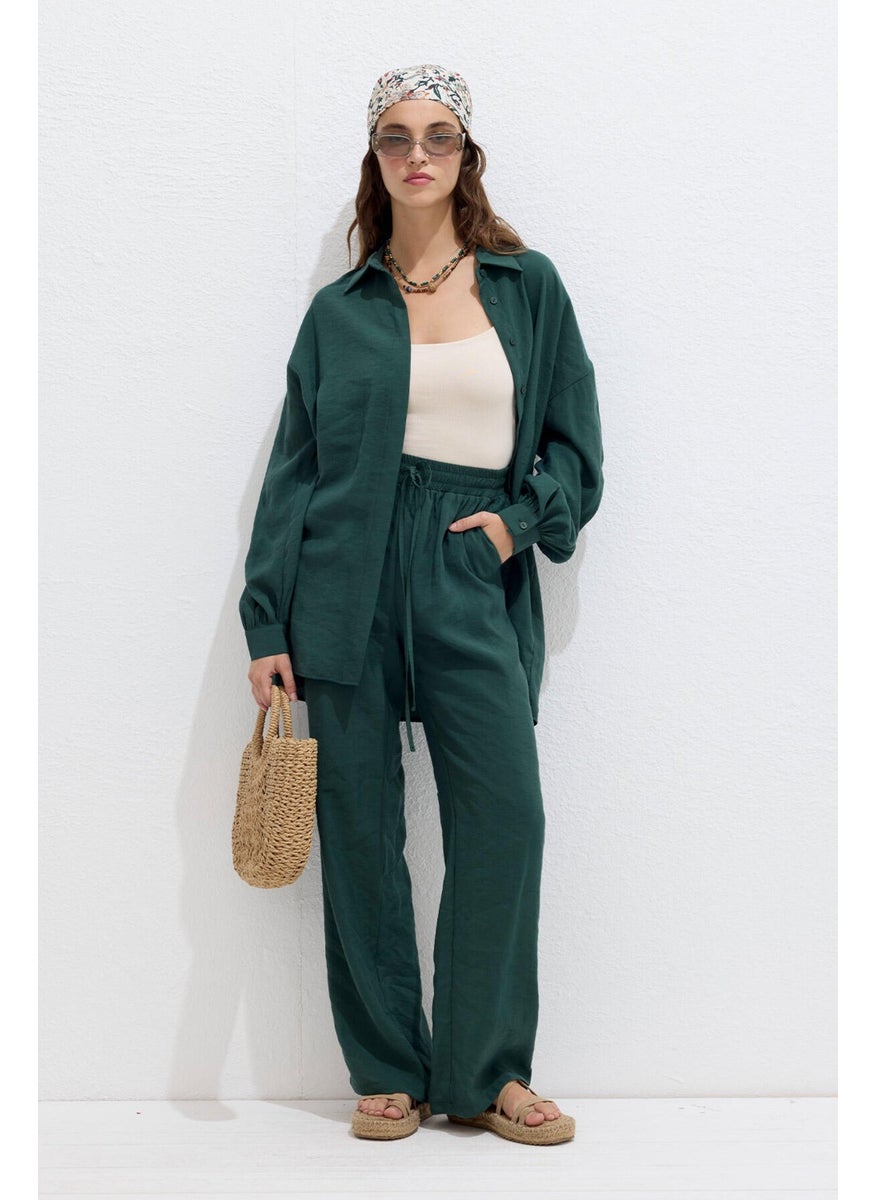 Manuka - Tencel Casual Shirt Emerald - Image 1