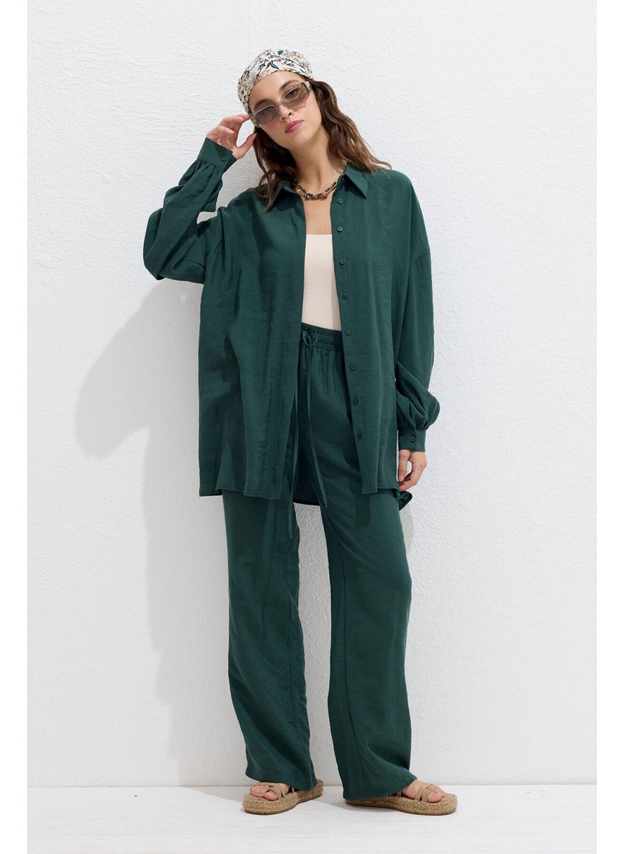 Manuka - Tencel Casual Shirt Emerald - Image 1