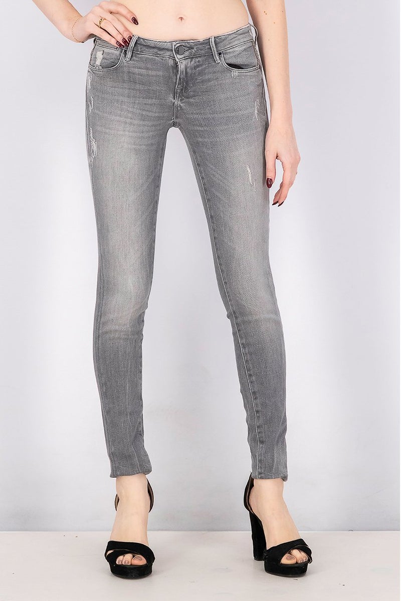 GUESS Women Ultra Skinny Low Jegging Pants, Grey - Image 1