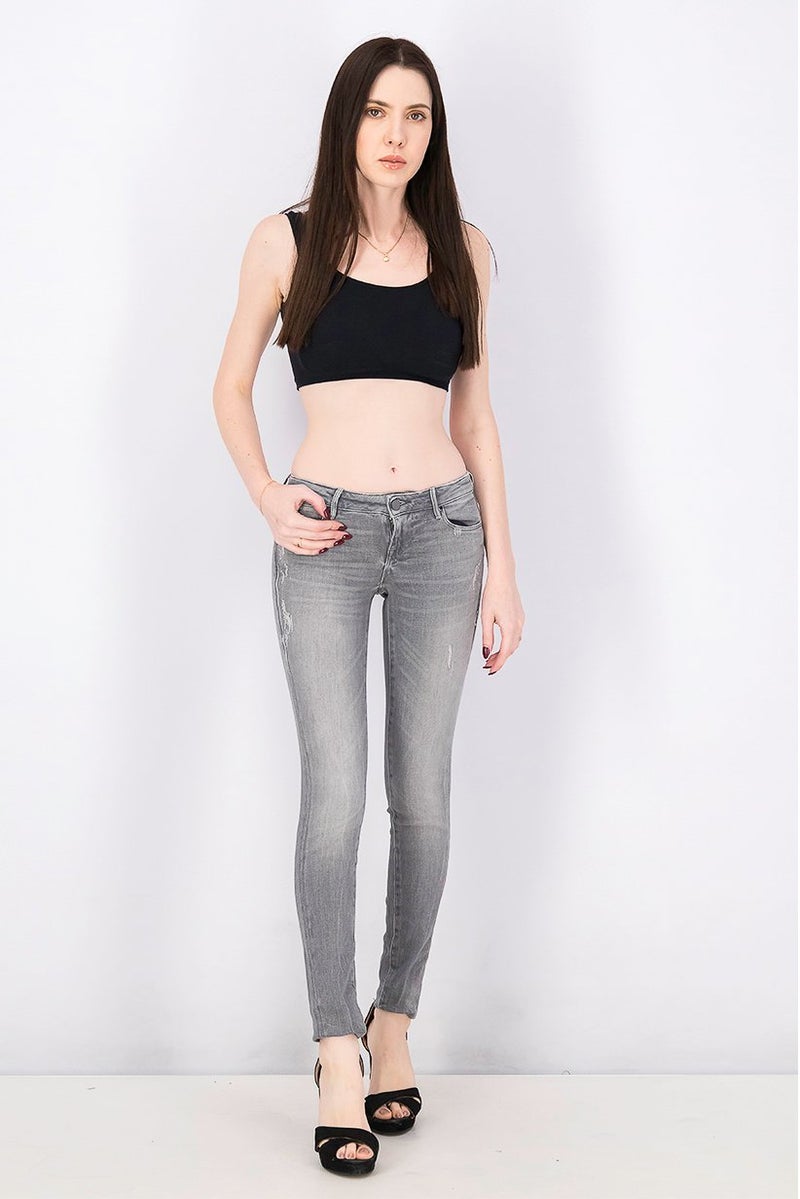 GUESS Women Ultra Skinny Low Jegging Pants, Grey - Image 3