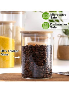 TYCOM Glass Jars Set 8cm*10cm (6 Packs), Food Storage Containers for Kitchen, Spice Jars With Labels, Marker and Spoons, Wood Lid. (Round 6p)  - Image 4