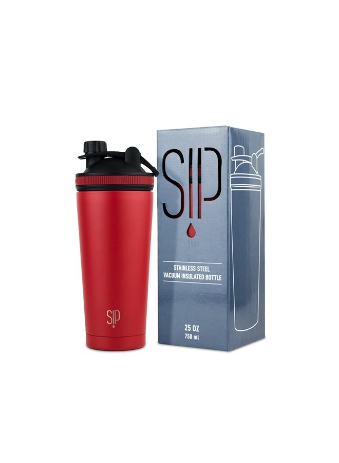 SIP Protein Shaker Bottle 750ml Red - Image 4