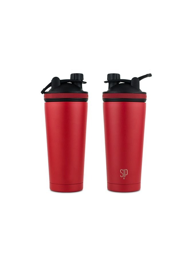 SIP Protein Shaker Bottle 750ml Red - Image 3