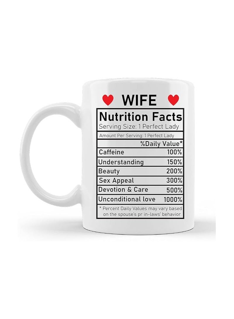 PRINTSHOP4ME Ceramic Mug Gift For Lovely Wife In International Women's Day Perfect Present For Wify Gifts For Wife&Romatic Gifts Personalized Ceramic Cup Gift For Her,Wife Gifts For Women - Image 1