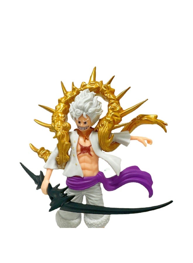 هالامودو قطعة واحدة وانو البلد الوقوف وضع الشمس الله نيكا اليدوية نموذج، عصرية لعبة ديكور هدية 21 سم - Image 2