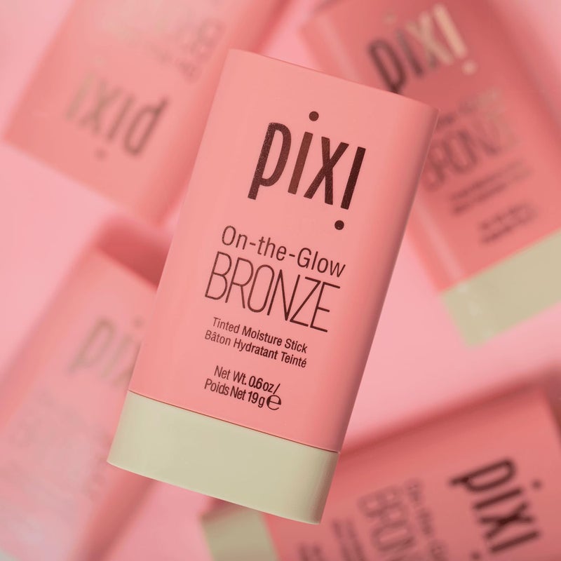 Pixi On-the-Glow Bronze - WarmGlow, Hydrating Tinted Moisture Bronzer Stick with Ginseng, Aloe Vera & Fruit Extracts, For Cheeks & Lips, 19g / 0.6oz, Paraben-Free - Image 3