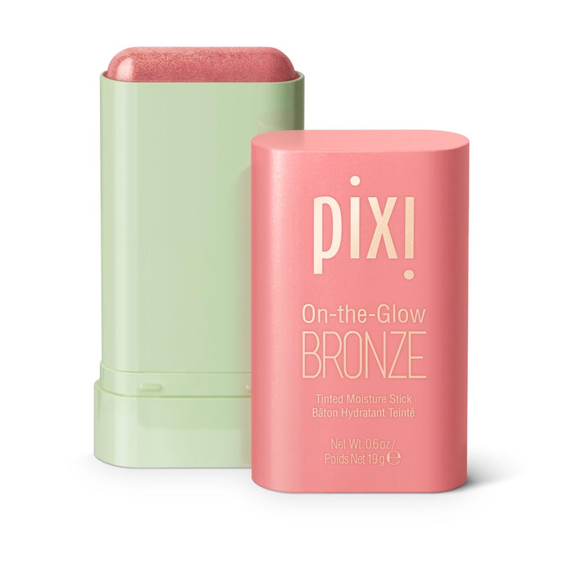 Pixi On-the-Glow Bronze - WarmGlow, Hydrating Tinted Moisture Bronzer Stick with Ginseng, Aloe Vera & Fruit Extracts, For Cheeks & Lips, 19g / 0.6oz, Paraben-Free - Image 1