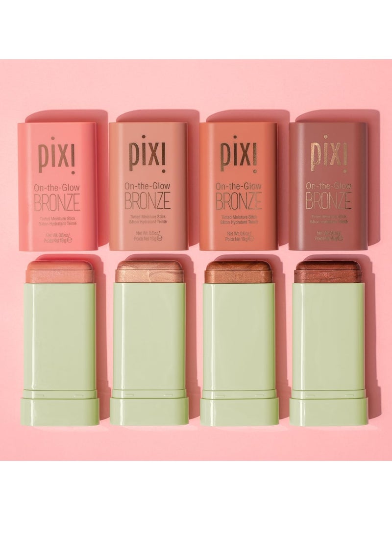 pixi Pixi On-the-Glow Bronze - WarmGlow, Hydrating Tinted Moisture Bronzer Stick with Ginseng, Aloe Vera & Fruit Extracts, For Cheeks & Lips, 19g / 0.6oz, Paraben-Free  - Image 3