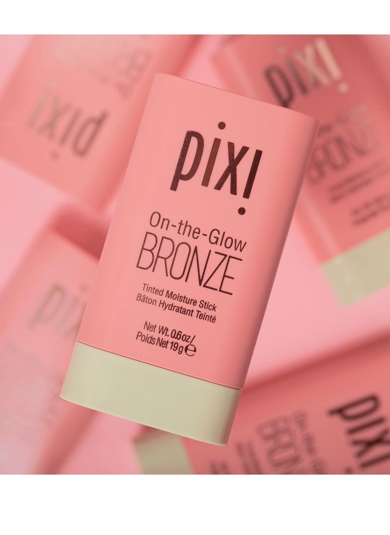 pixi Pixi On-the-Glow Bronze - WarmGlow, Hydrating Tinted Moisture Bronzer Stick with Ginseng, Aloe Vera & Fruit Extracts, For Cheeks & Lips, 19g / 0.6oz, Paraben-Free  - Image 4