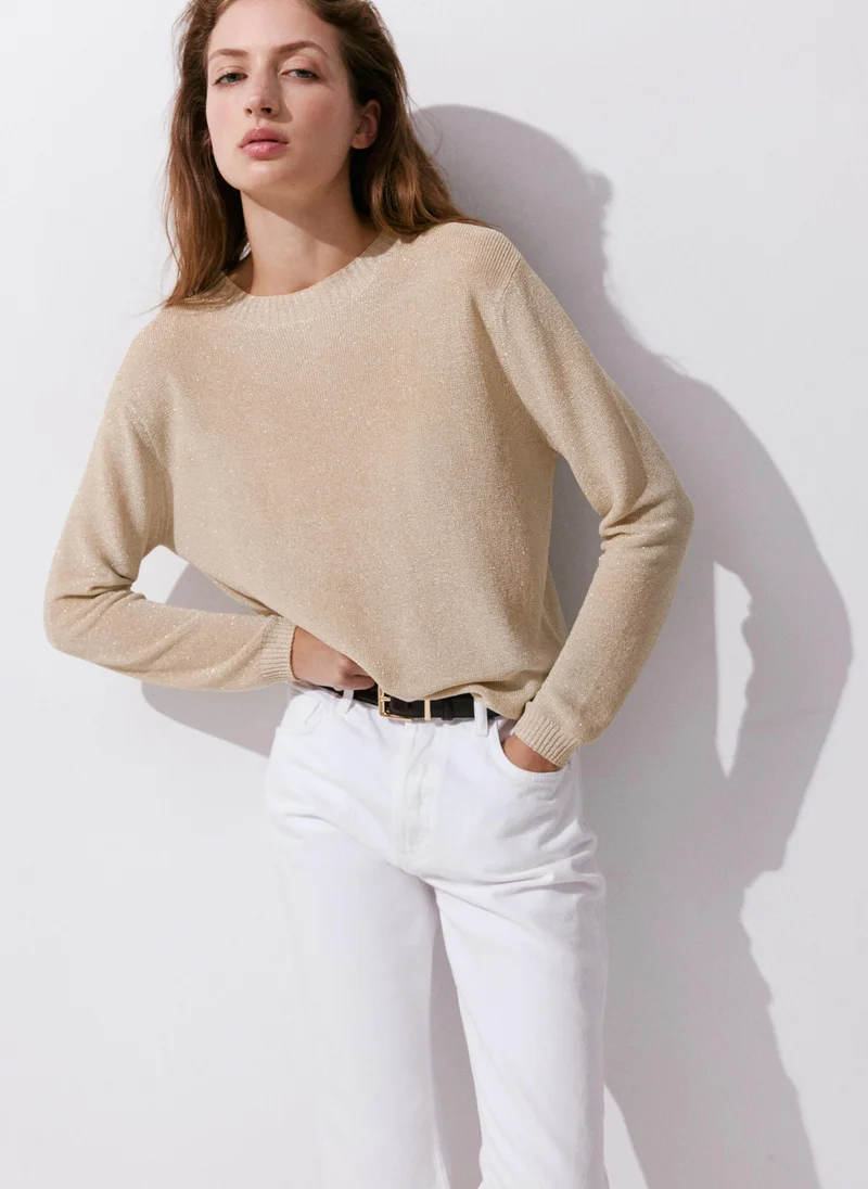 Mango Lurex Knitted Sweater