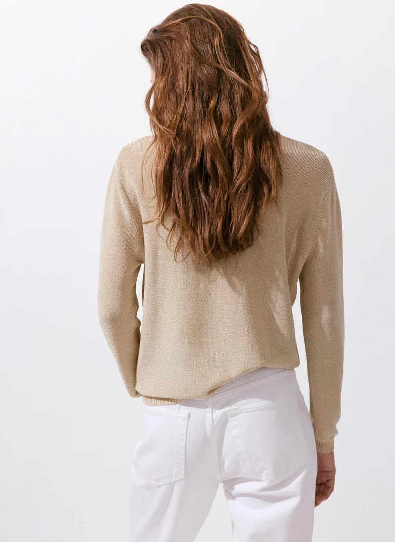 Mango Lurex Knitted Sweater