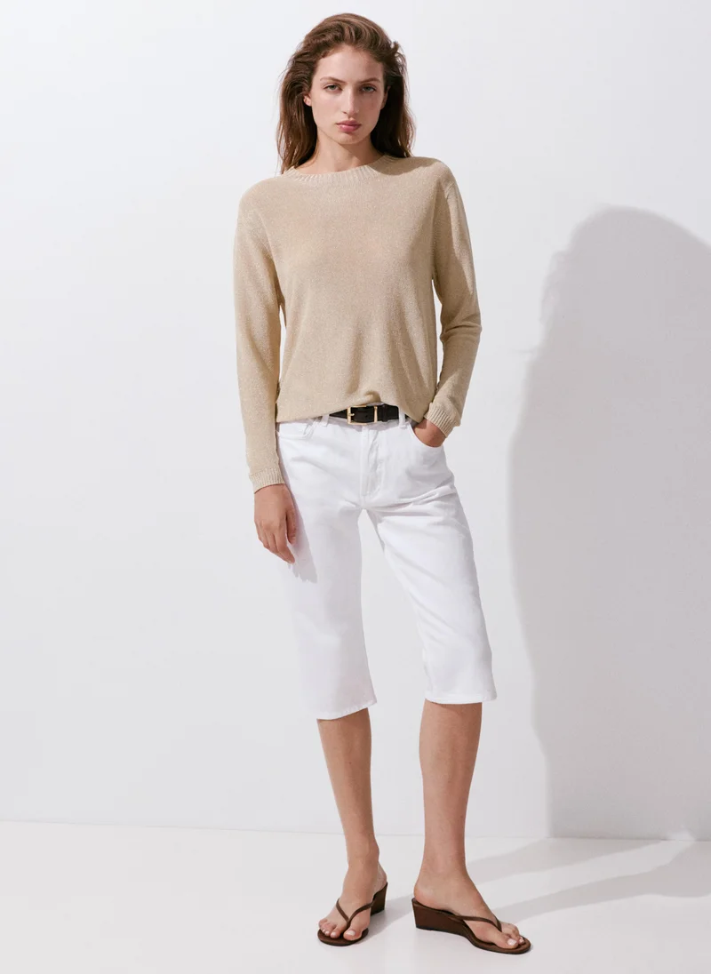 Mango OR-ORO Lurex Knitted Sweater for Women | Best Price UAE