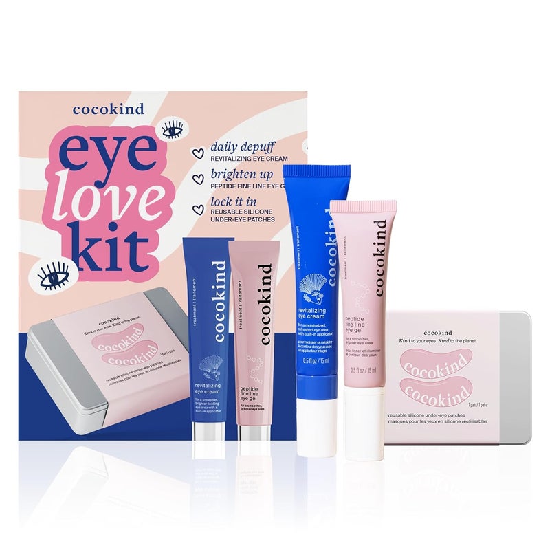 Cocokind Eye Love Kit Firm Skin and Smooth Fine Lines Lock in Hydration Brighten Dark Circles and Remove Under Eye Puffiness - Image 1
