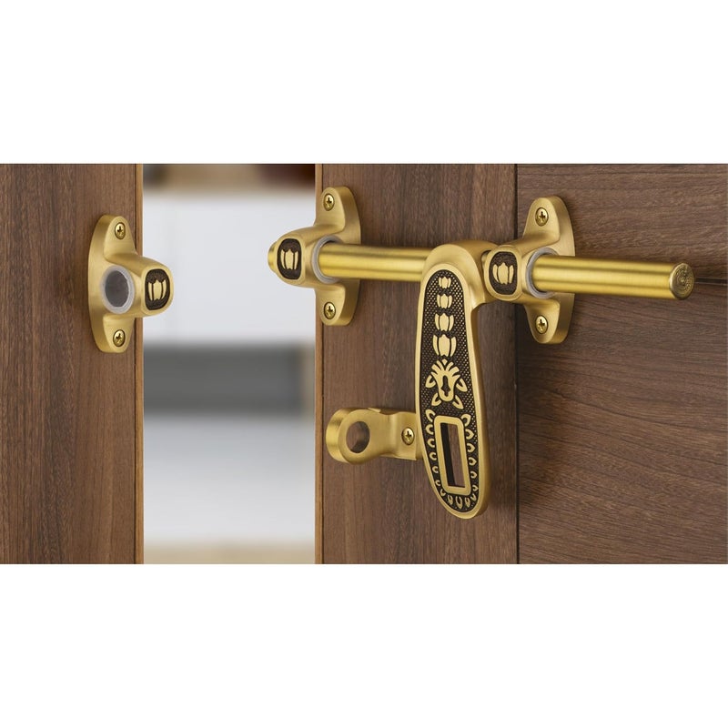 Compass Rose Series Brass Heavy Aldrop for Single Door for Home/Office Door (Coffee Antique, 10 Inch) - Image 1