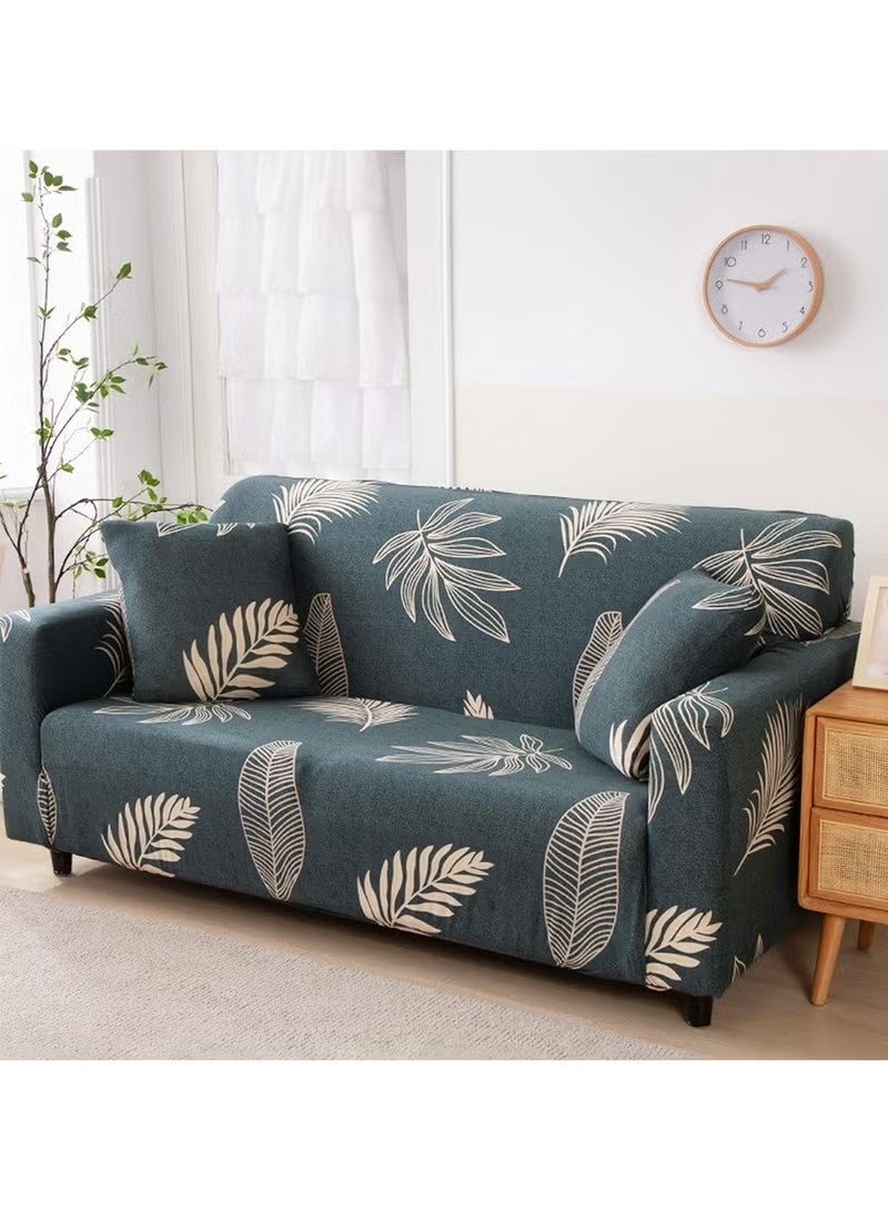 Beauenty Stretch Sofa Slipcover, Elastic Fabric Fashion Printed Waterproof Armchair Loveseat Couch Living Room Sofa Covers Pet Protector Mat Cushion Cover with 1 Pillowcase（Pattern 1, 3 Seater） - Image 2