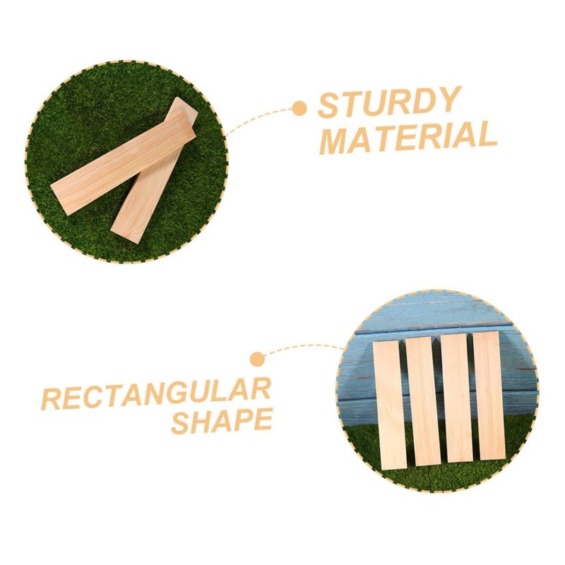 DOITOOL 10 Pieces Rectangle Pine Wood Boards For DIY Crafts Natural Unfinished Planks Home Renovation Furniture Making Thick Creative Projects - Image 4