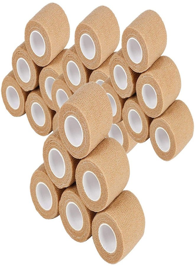 Mooerca 24 Packs Self Adherent Cohesive Wrap Bandages 2'' Wide, 5 Yards, First Aid Tape,Elastic Self Adhesive Tape,All Sports Athletic Tape, Non-Woven Bandage,Breathable Wound Tape,Skin Colour Athletic Tape - Image 1
