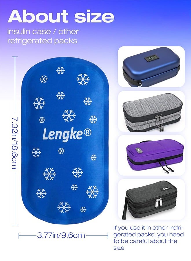 Leng Ke 2Pcs Ice Pakcs for Insulin Cooler Travel Case 160g Large Ice Packs for Diabetes Travel Case, TSA Approved Ice Packs For Insulin Cooler Travel Case, Mini Ice Packs Suitable For Most Medication Cooler - Image 3