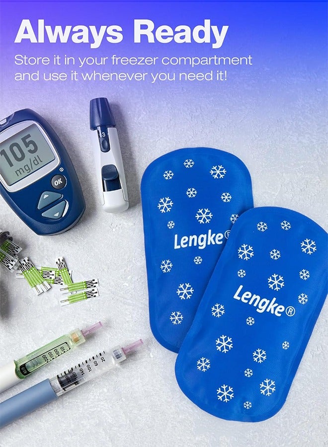 Leng Ke 2Pcs Ice Pakcs for Insulin Cooler Travel Case 160g Large Ice Packs for Diabetes Travel Case, TSA Approved Ice Packs For Insulin Cooler Travel Case, Mini Ice Packs Suitable For Most Medication Cooler - Image 4