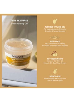 Mizani MIZANI True Textures Sleek Holding Gel | Firm Hold Hair Gel | Flexible, Flake-Free | For All Hair Types  - Image 2