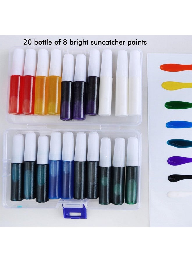 Winlyn 27 Sets Halloween Ghost Suncatchers Ornaments Decorations Diy Window Paint Art Suncatchers Halloween Craft Kits Suncatchers Painting Kits For Kids Classroom Activities Art Projects Part Favors - Image 5