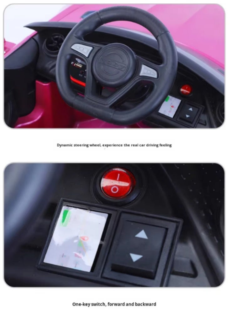FUN MOMENT Kids Electric Car with Remote Control, LED Lights, and Music - Image 3