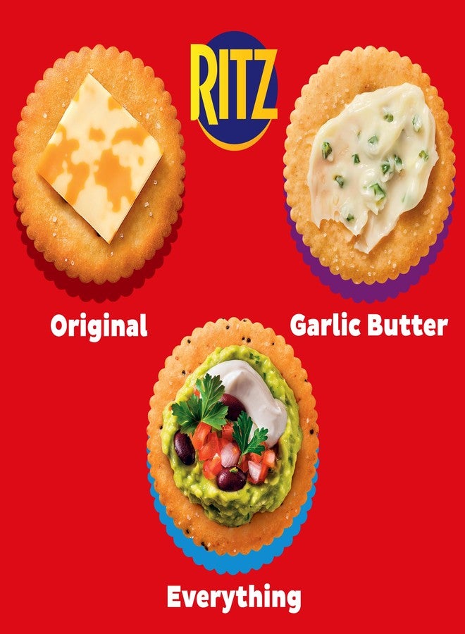 RITZ Crackers Entertaining Variety Pack with Original, Everything, and Garlic Butter Crackers, Snacks for Kids and Adults, Party Snacks, 10.3 oz - Image 2