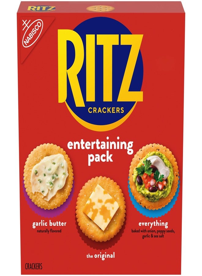 RITZ Crackers Entertaining Variety Pack with Original, Everything, and Garlic Butter Crackers, Snacks for Kids and Adults, Party Snacks, 10.3 oz - Image 1