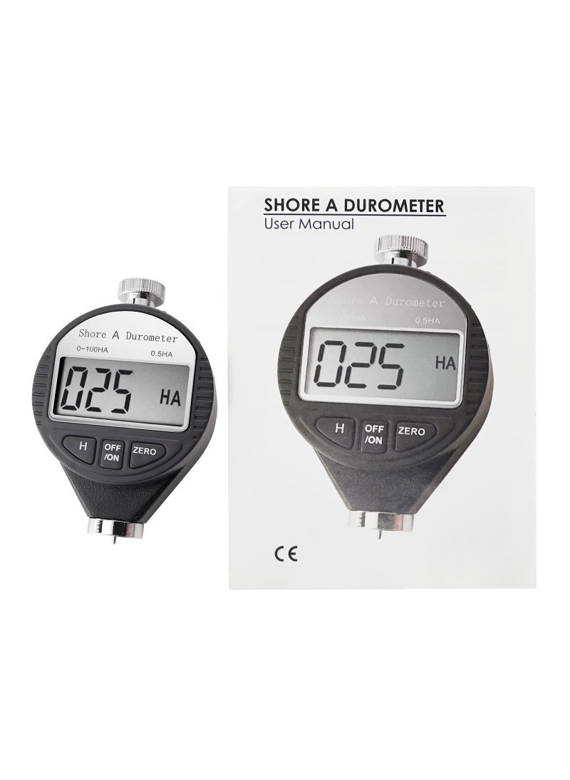 GAIN EXPRESS Gain Express Durometer Tester Shore A Hardness Tester, Rubber Tire Durometer Gauge 0~100HA Digital Hardness Meter with Large LCD Display  - Image 3