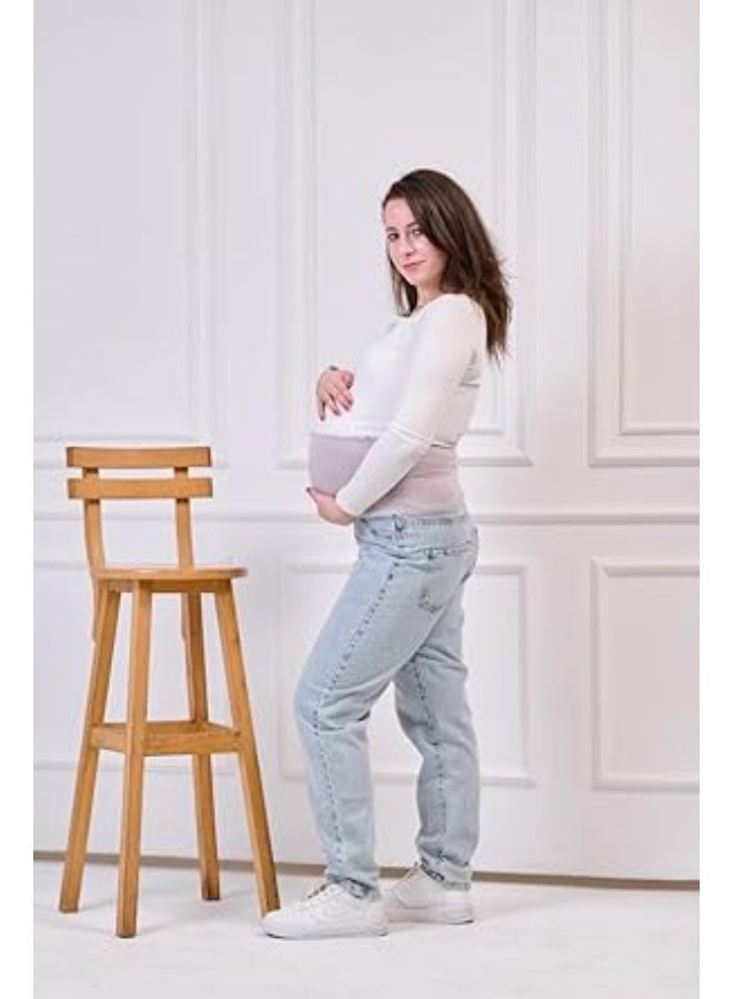 توباي بنطال بوي فريند للحوامل – قصة واسعة مريحة، بطن مرن، تصميم عصري عملي لجميع مراحل الحمل - Image 1