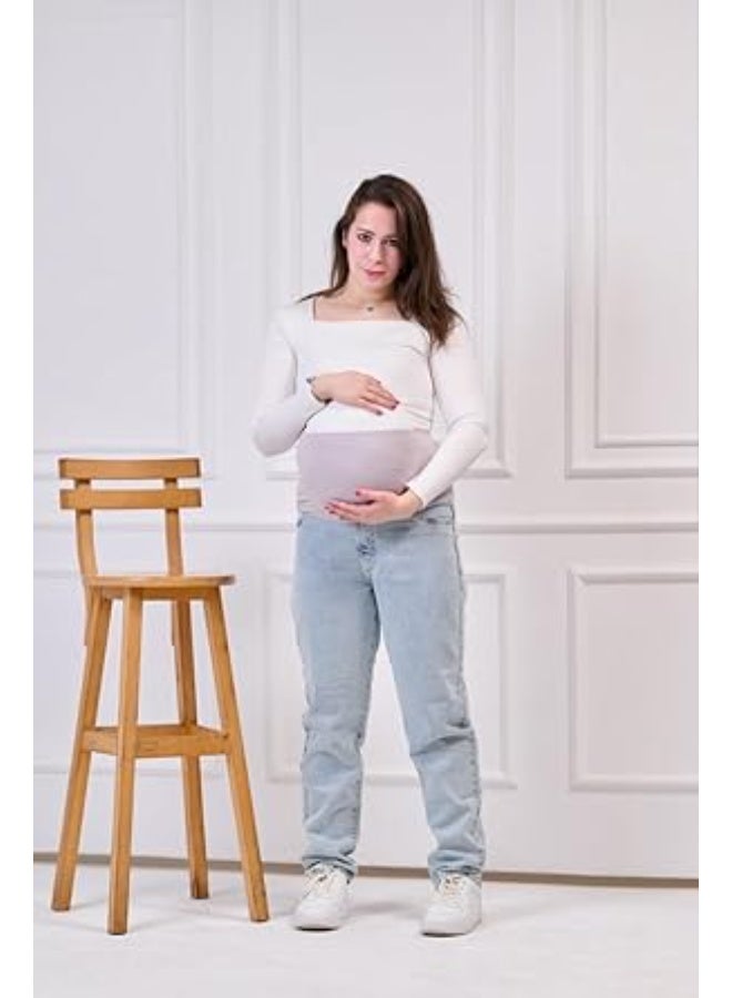 توباي بنطال بوي فريند للحوامل – قصة واسعة مريحة، بطن مرن، تصميم عصري عملي لجميع مراحل الحمل - Image 2